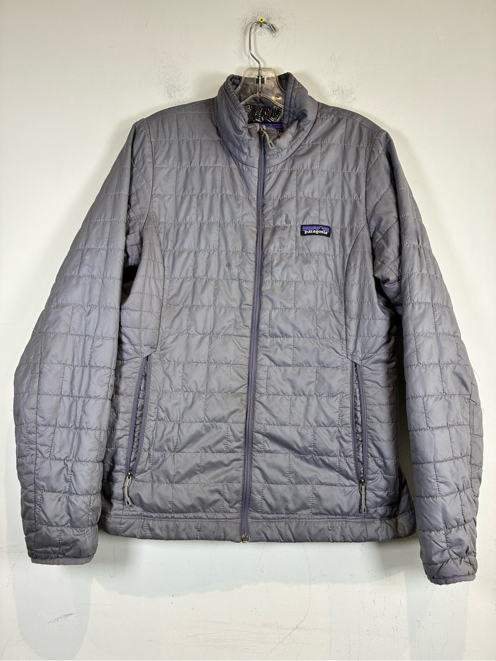 Patagonia Nano Puff Quilted Jacket - Light Gray, Size M